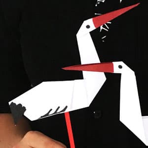 兒童手工 鸛鳥折紙